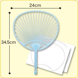 【うちわキット】　スタンダード（水色骨）