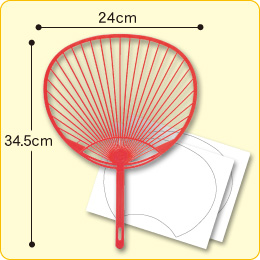 【うちわキット】　スタンダード（赤骨）
